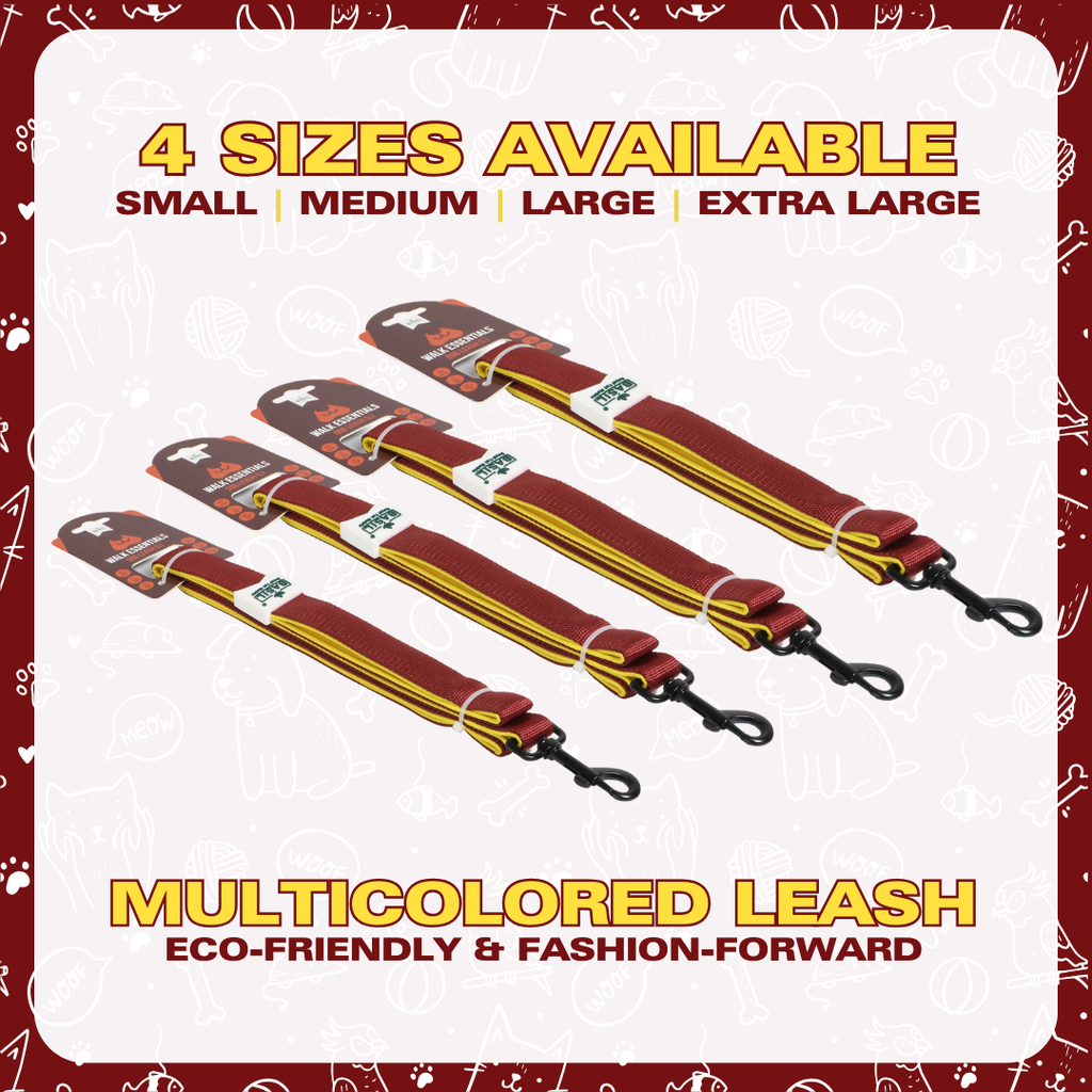 Leash for Dogs, Cats & Puppies (Solid Maroon)