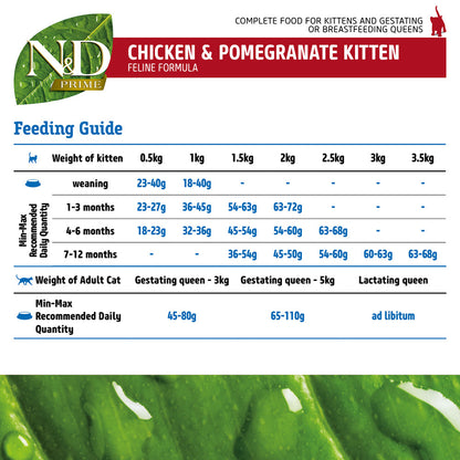 Farmina N&D Chicken & Pomegranate Grain Free Dry Kitten Food