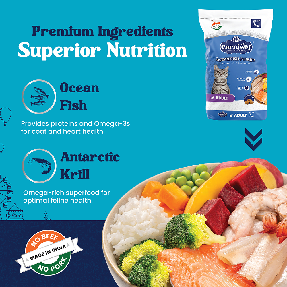 Carniwel Ocean Fish and Krill For Adult Cat Dry Food