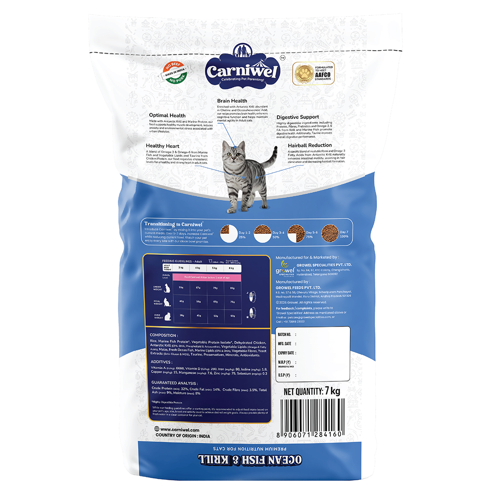 Carniwel Ocean Fish and Krill For Adult Cat Dry Food