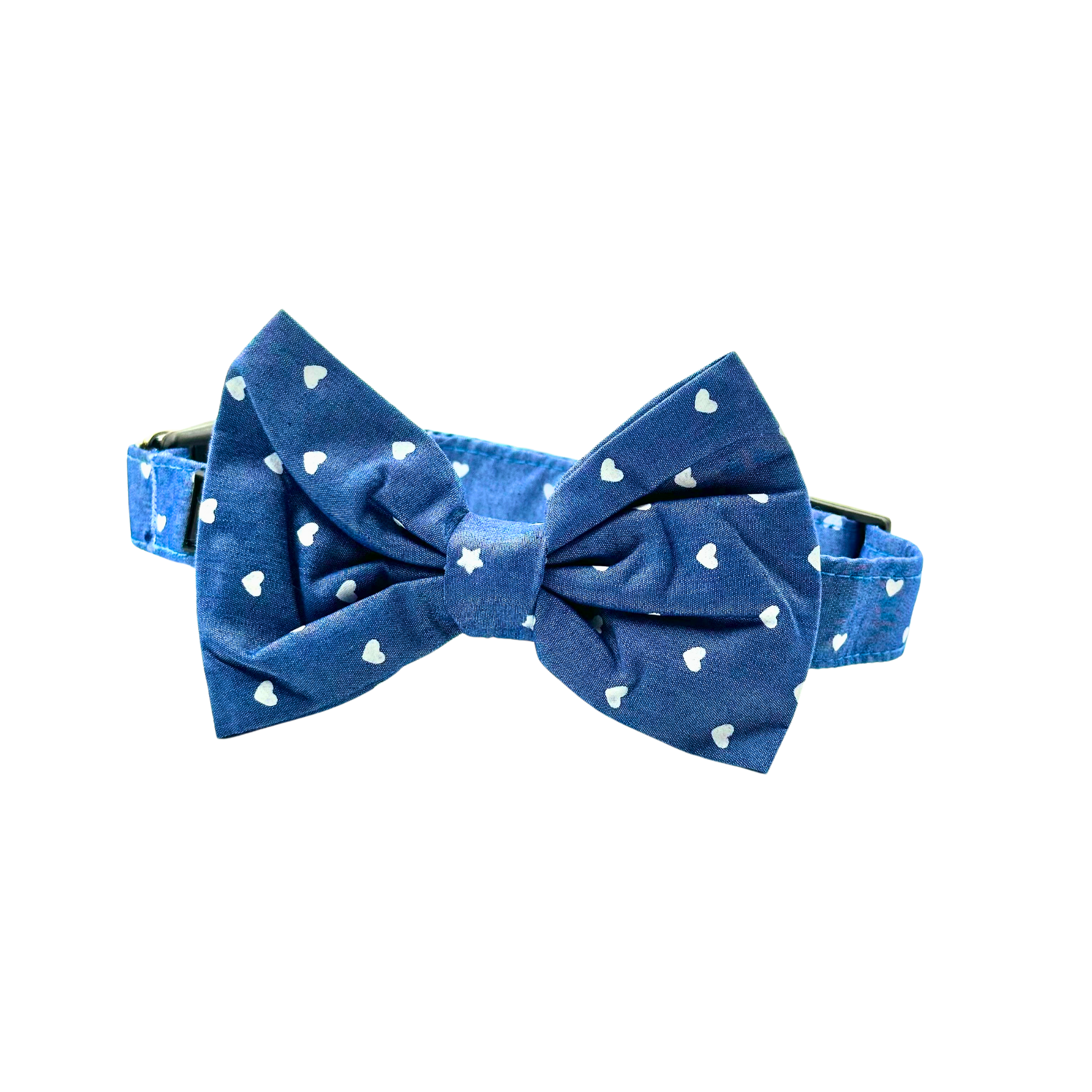 Petblush Heart Print Bow Collar For Puppies