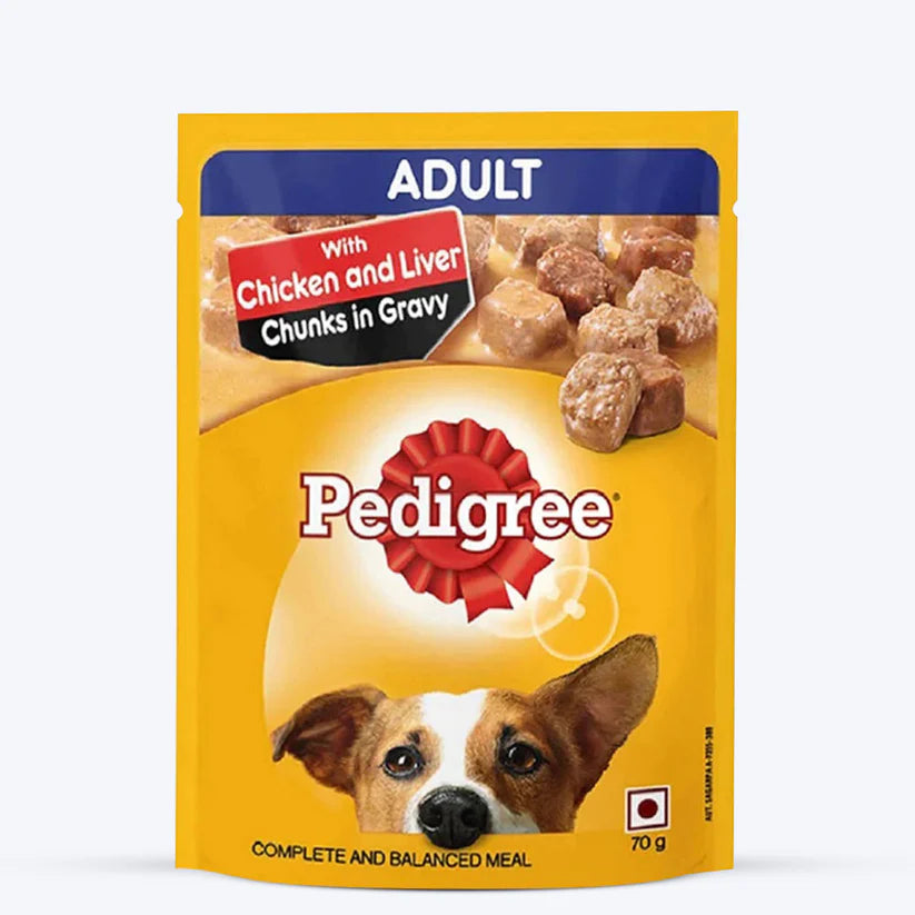 Pedigree Chicken & Liver Chunks in Gravy Adult Wet Dog Food