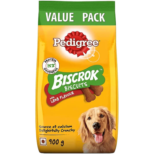 Pedigree Lamb Flavour Biscrok Biscuits Dog Treats (900g)