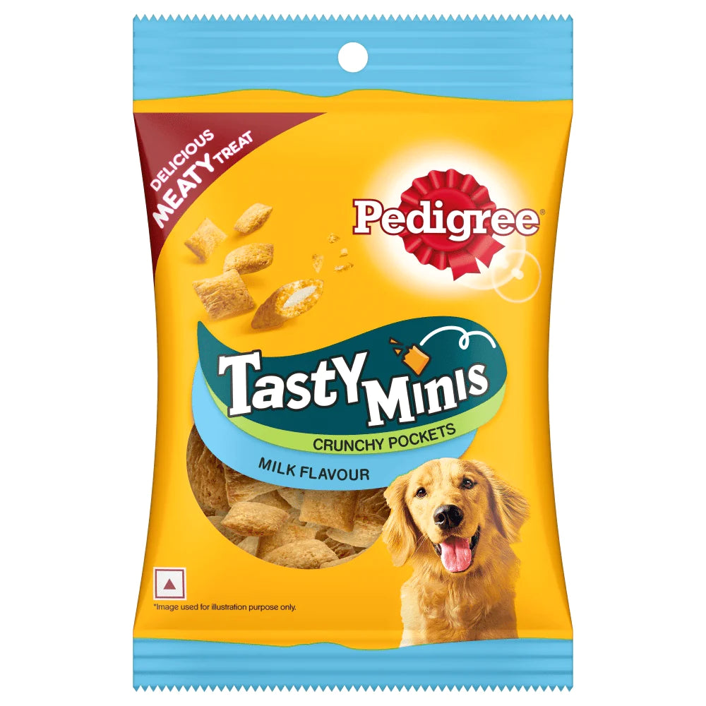 Pedigree Milk Flavour Tasty Minis Crunchy Pockets Dog Treats