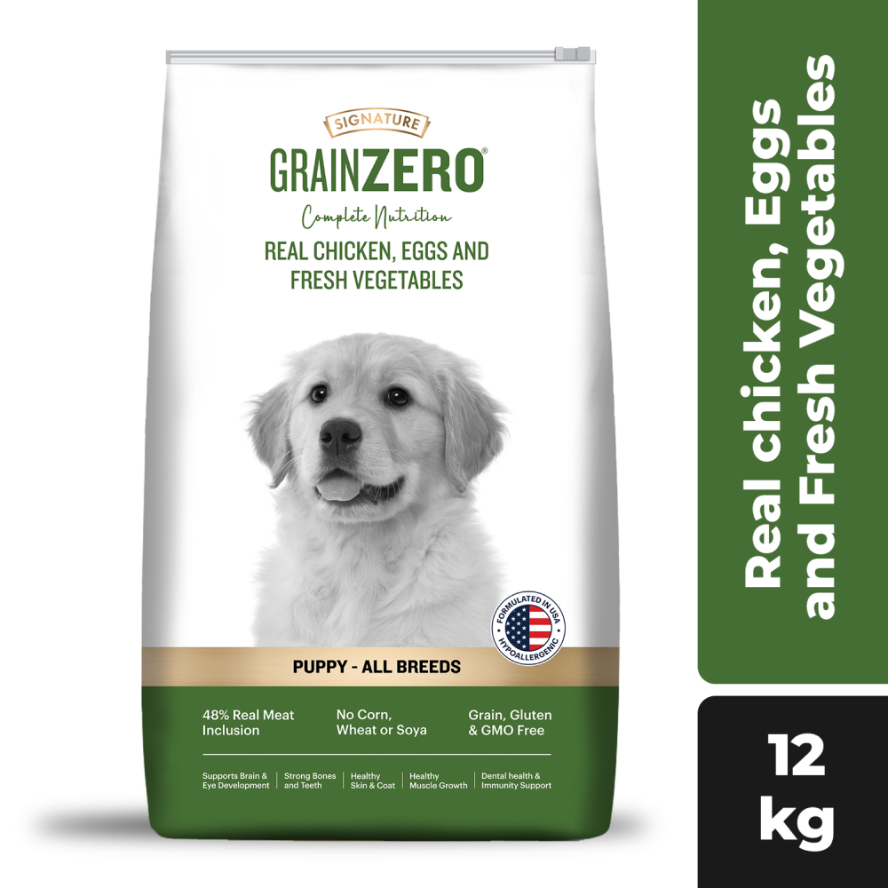 Signature Grain Zero Real Chicken, Egg and Vegetables Puppy Dog Dry Food