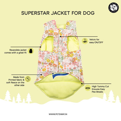 Superstar Reversible - Floral Dog Jacket