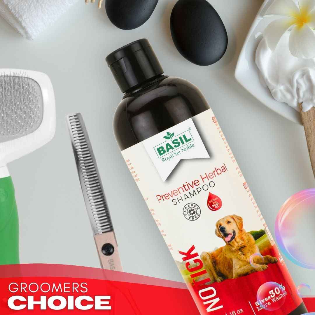 Basil No Tick Preventive Shampoo for Dogs