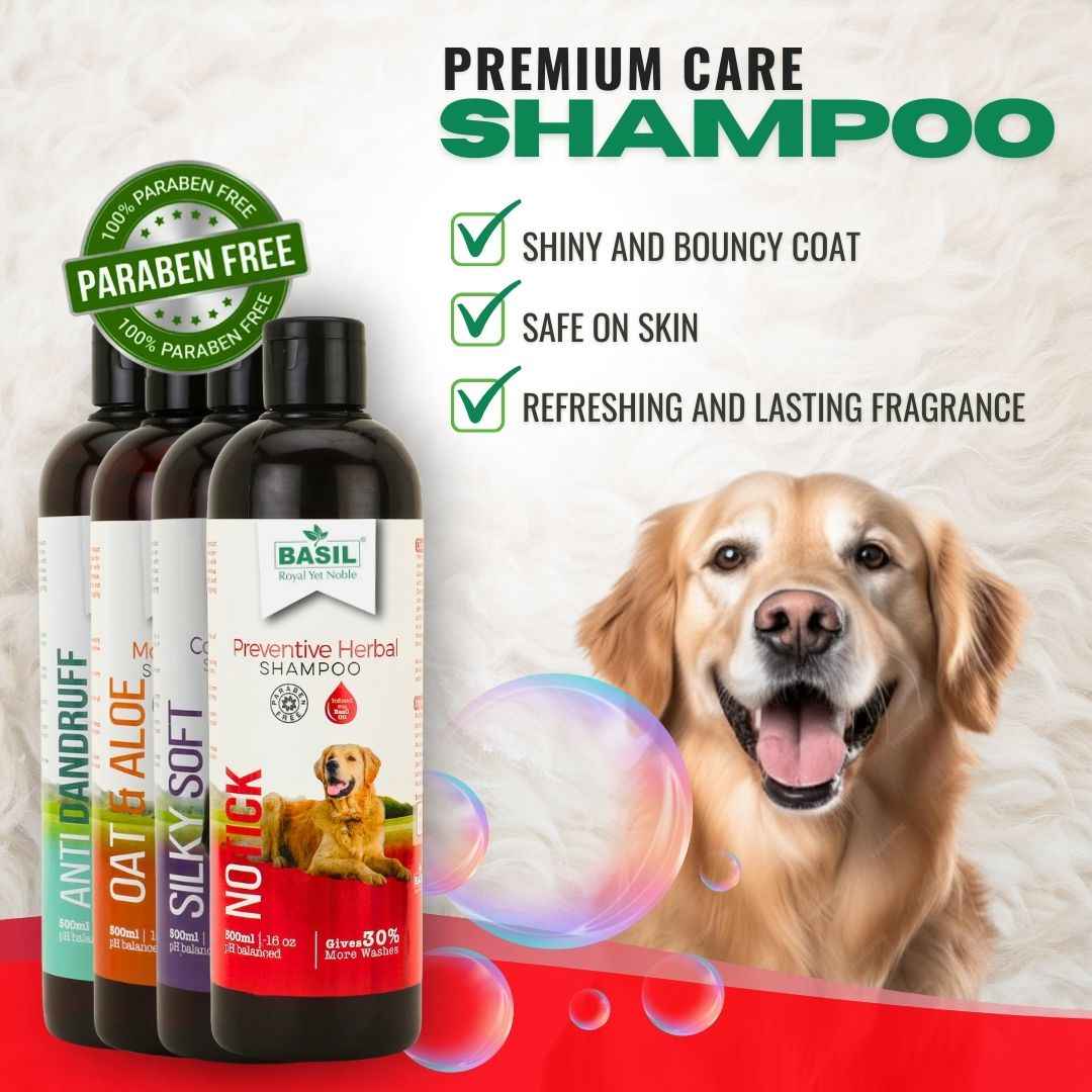 Basil No Tick Preventive Shampoo for Dogs