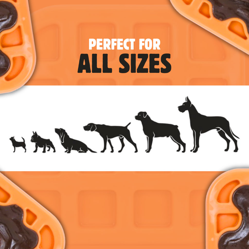 BASIL Wagtastic TPR Dog Chew Toy, Waffle with Nylon Topping - Orange & Brown, Durable Teething & Interactive Toy for Dogs & Puppies
