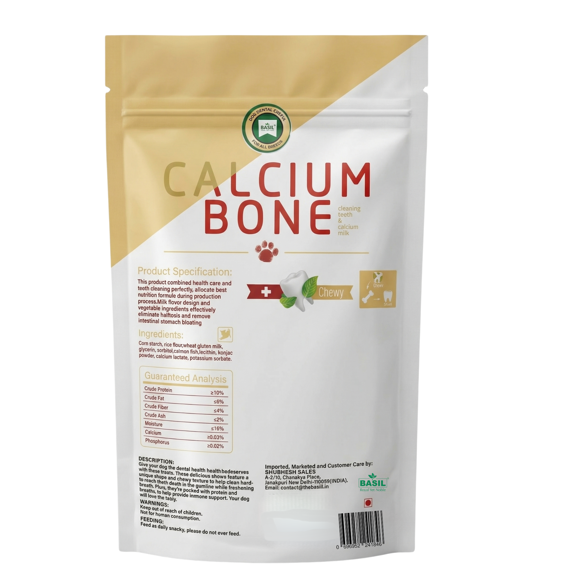 BASIL Calcium Bone Treat for Dogs & Puppies | 100 Grams