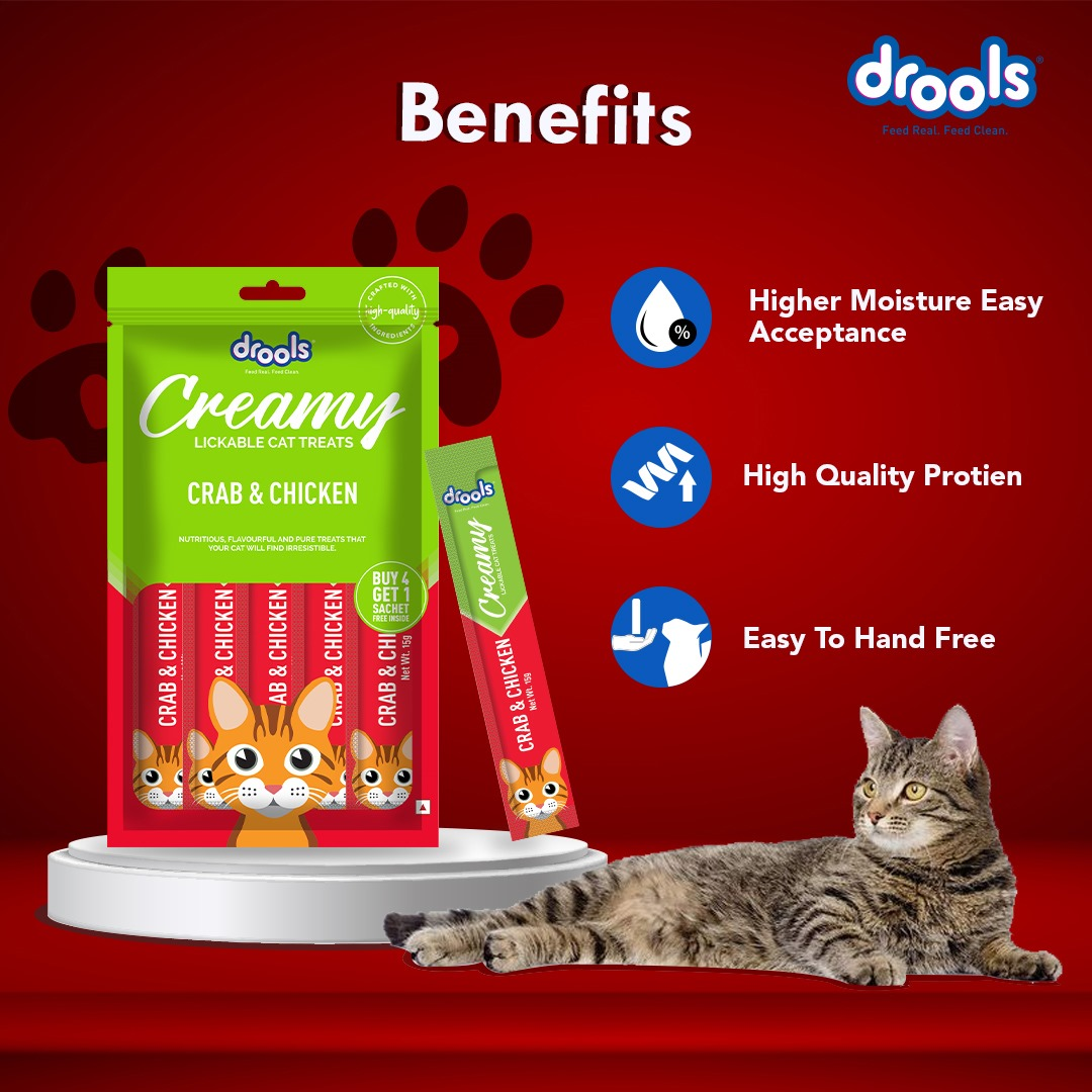 Drools Crab & Chicken Creamy Cat Treats