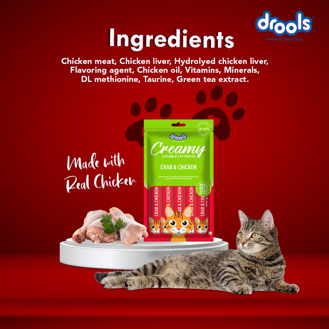 Drools Crab & Chicken Creamy Cat Treats