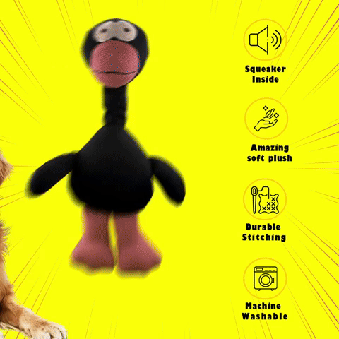 Petblush Doodle The Duck Plush Toy for Dogs
