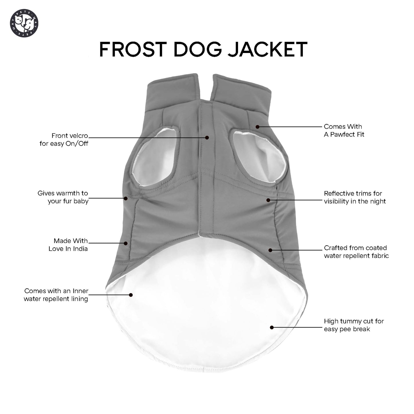 Frost- Grey Dog Jacket