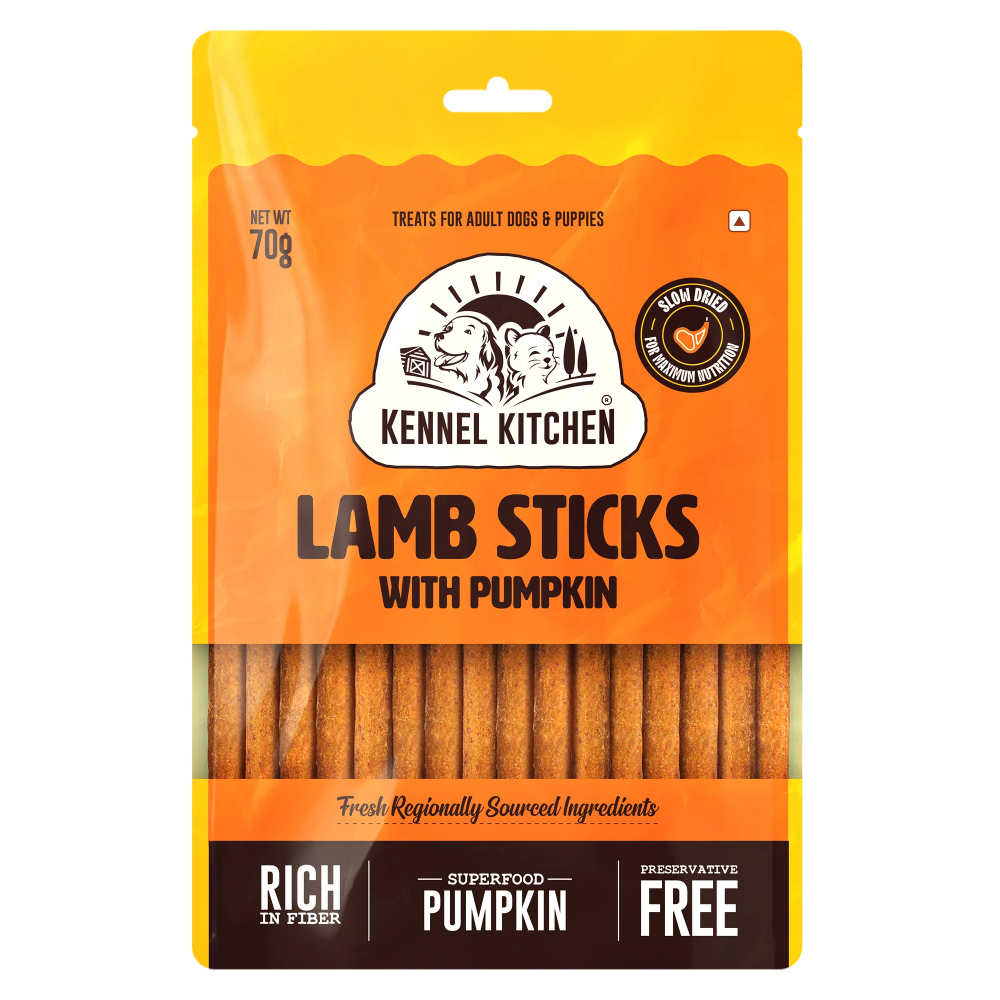 Kennel Kitchen Lamb Sticks with Pumpkin Stick Dog Treats