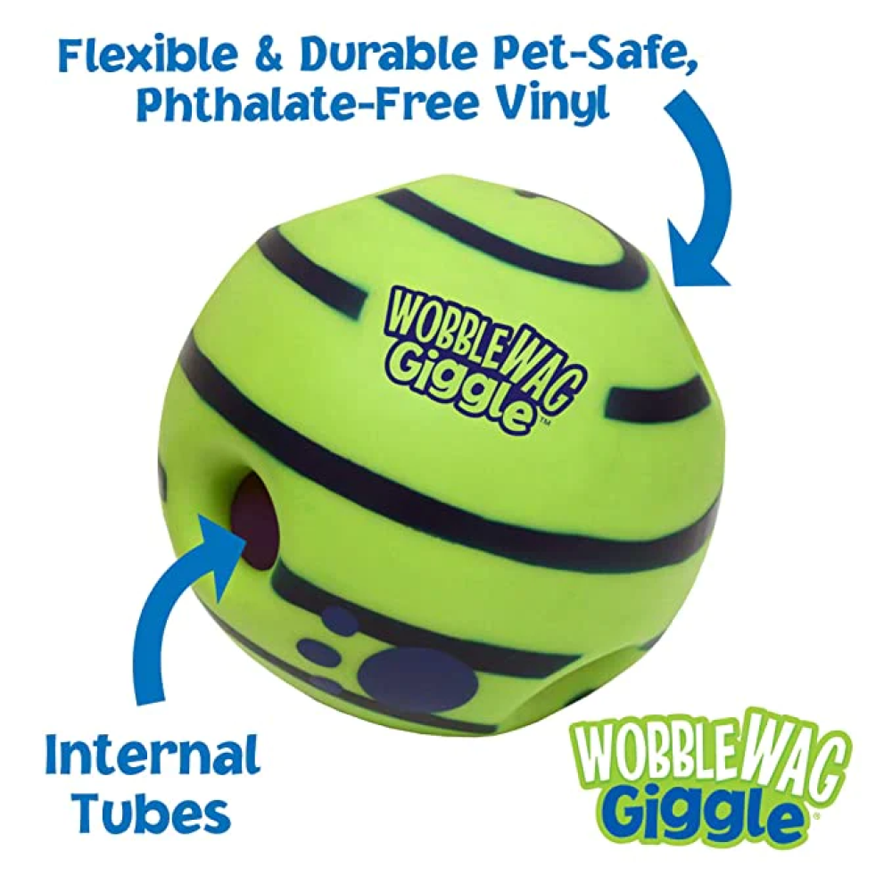 Wobble Wag Giggle Ball Interactive Toy for Dogs | For Medium Chewers