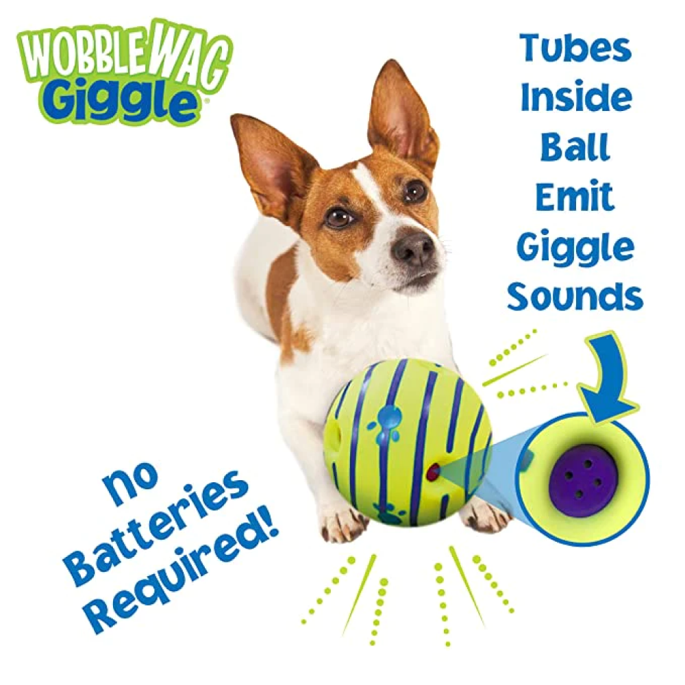 Wobble Wag Giggle Ball Interactive Toy for Dogs | For Medium Chewers