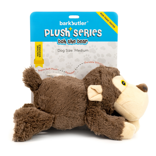 Barkbutler Boh The Bear Plush Toy for Dogs | For Medium Chewers
