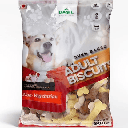 Basil Non Veg Bone Shaped Adult Dog Biscuits