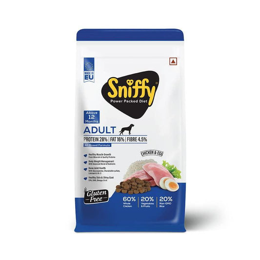 Sniffy Gluten Free Chicken & Egg For Adult Dog Dry Food